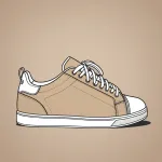 beige sneakers with white toe caps image